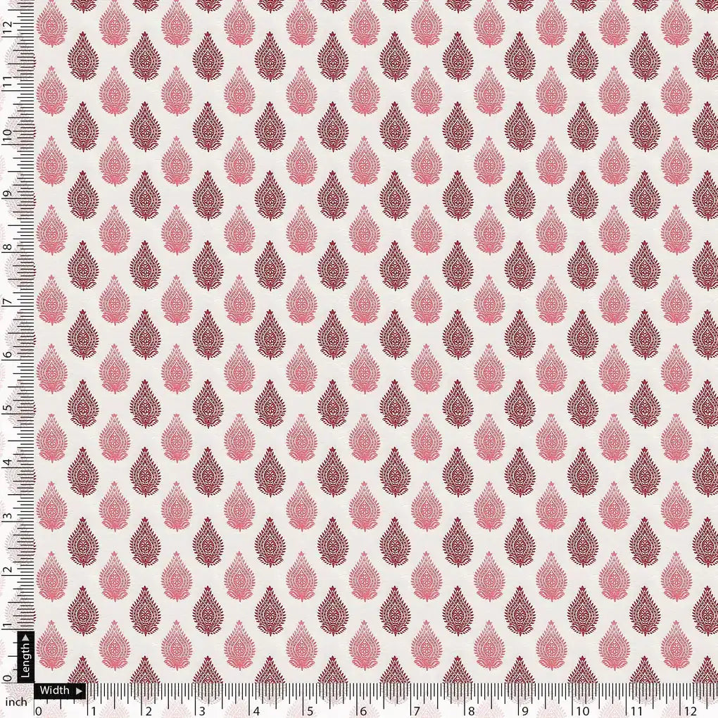Lovely Pink And Brown Hand Block Leaves Digital Printed Fabric – js 0 ma0586 110 lovely pink and brown hand block leaves digital printed fabric 4