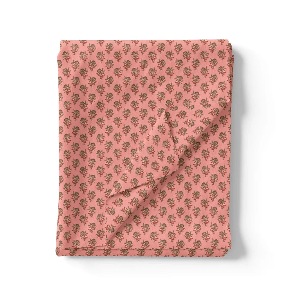 Cool Summer Simple Pink Flower With Leaves Digital Printed Fabric – js 0 ma0616 110 cool summer simple pink flower with leaves digital printed fabric 3