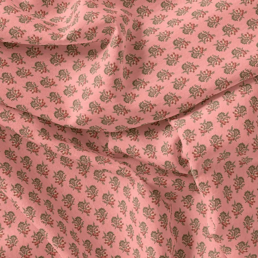 Cool Summer Simple Pink Flower With Leaves Digital Printed Fabric – js 0 ma0616 110 cool summer simple pink flower with leaves digital printed fabric 4