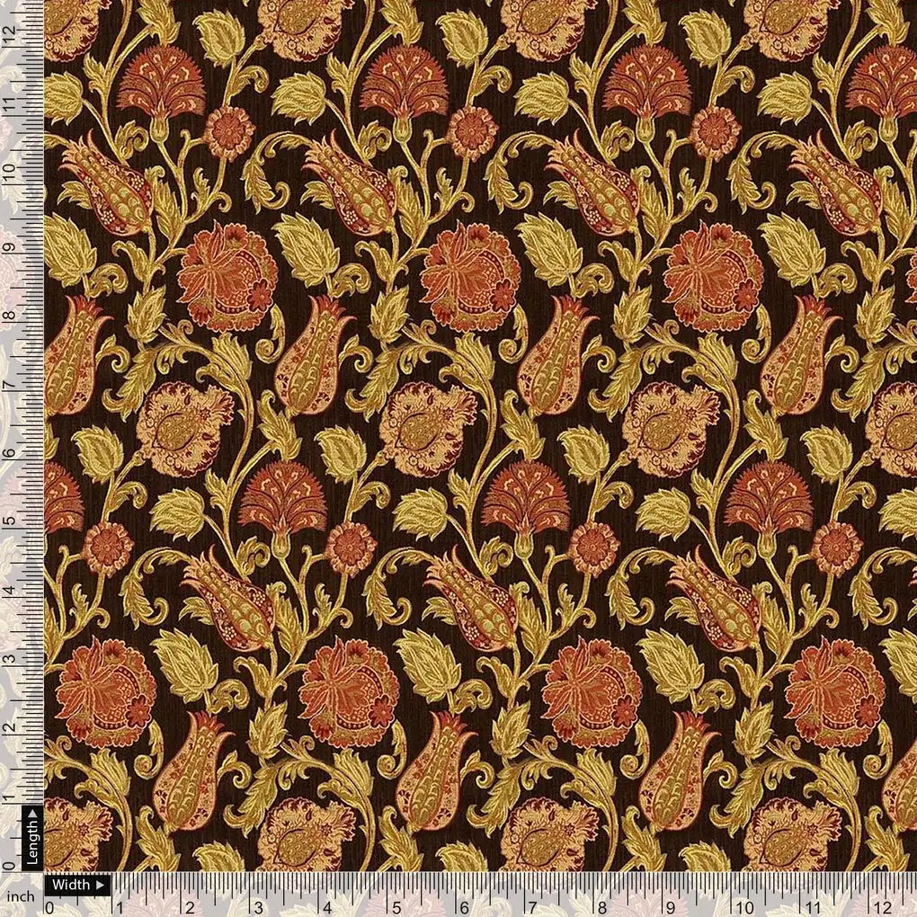 Jacobean Design Digital Printed Fabric – js 0 ma06257 110 jacobean design digital printed fabric 3