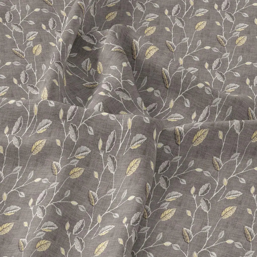 Brown Leaves With Stalk Digital Printed Fabric – js 0 ma06380 110 brown leaves with stalk digital printed fabric 3