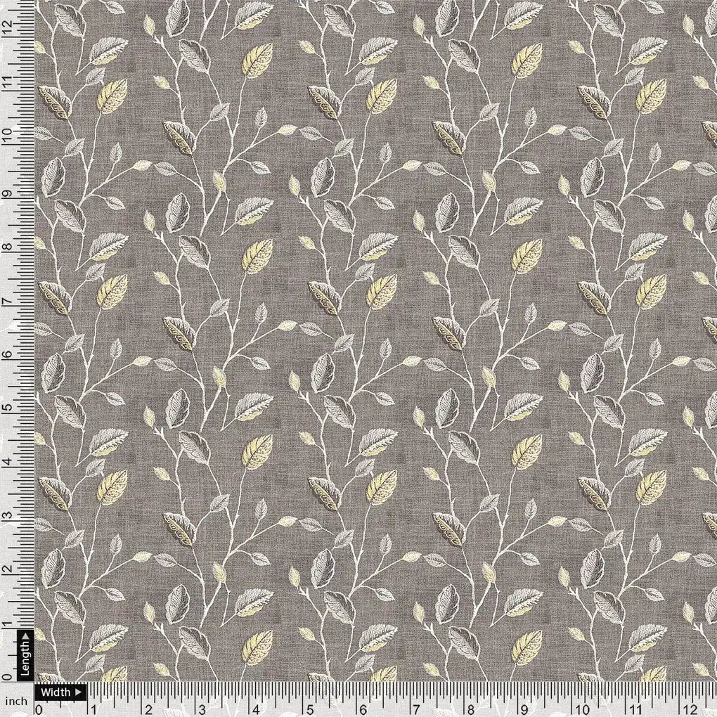 Brown Leaves With Stalk Digital Printed Fabric – js 0 ma06380 110 brown leaves with stalk digital printed fabric 4