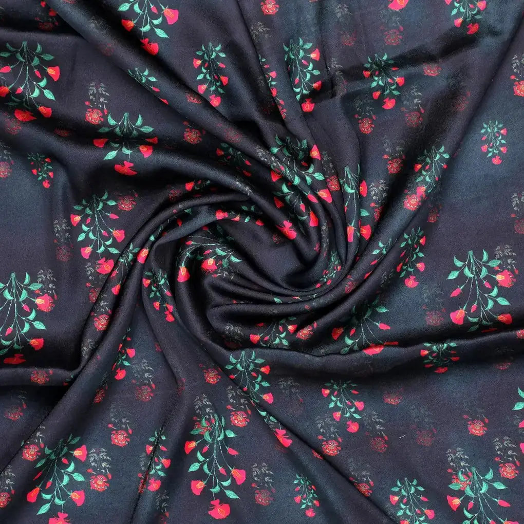 Red Flower over Black Base Difgital Printed Fabric – js 0 ma06441 110 red flower over black base difgital printed fabric 1