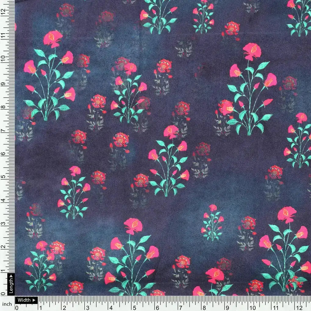 Red Flower over Black Base Difgital Printed Fabric – js 0 ma06441 110 red flower over black base difgital printed fabric 4