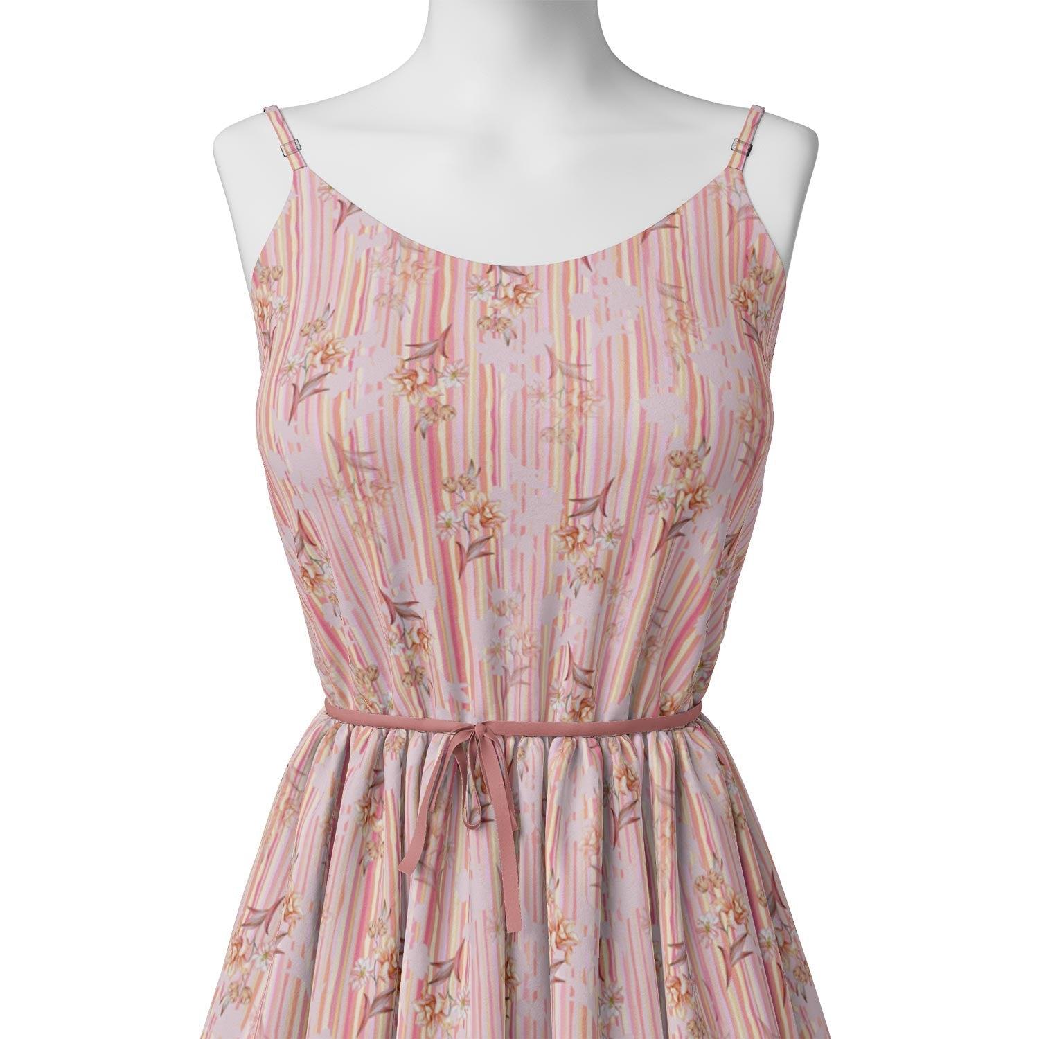 Pink Flower Leaves With Strips Digital Printed Fabric – js 0 ma06460 110 pink flower leaves with strips digital printed fabric 2