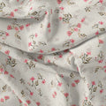 Pink Botanical Flower With Leaves Digital Printed Fabric – js 0 ma06481 110 pink botanical flower with leaves digital printed fabric 4