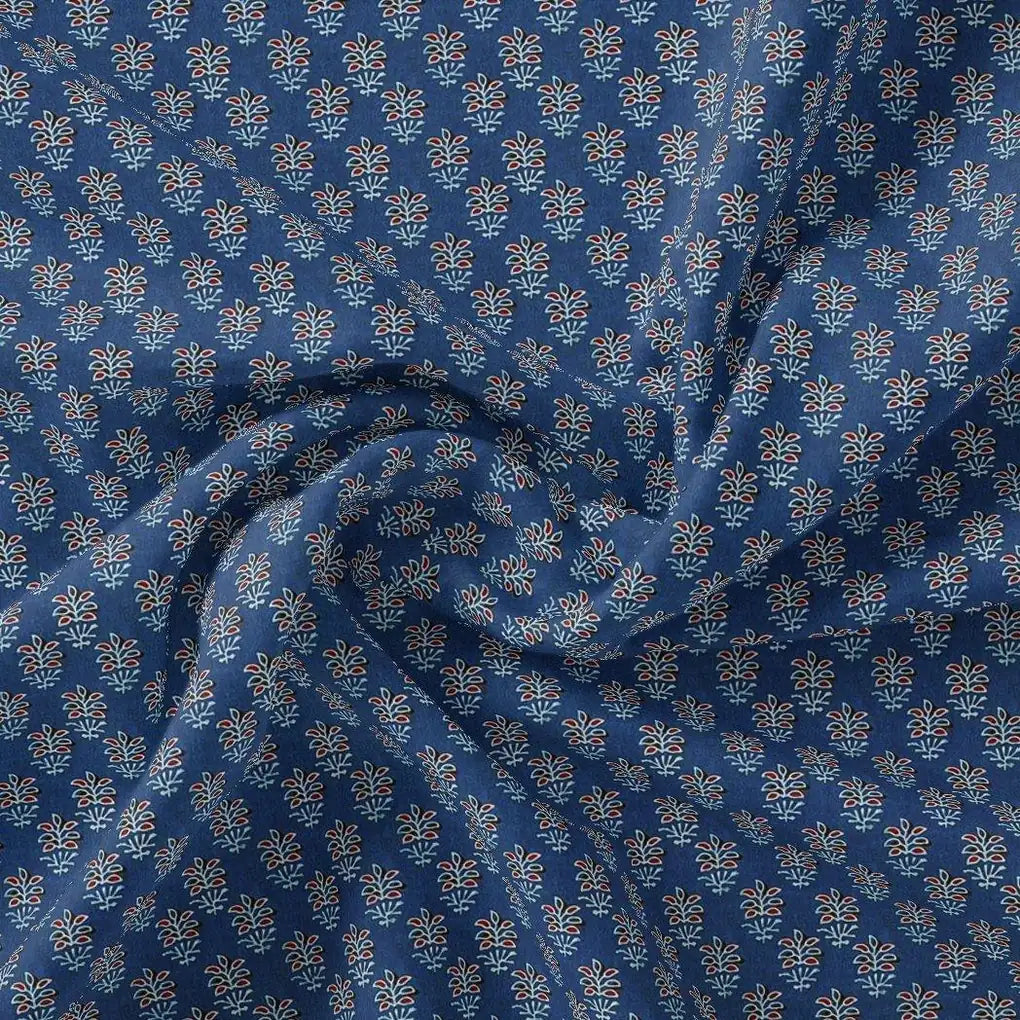 Lovely Blue Port Tree Leaves Digital Printed Fabric – js 0 ma0669 110 lovely blue port tree leaves digital printed fabric 1