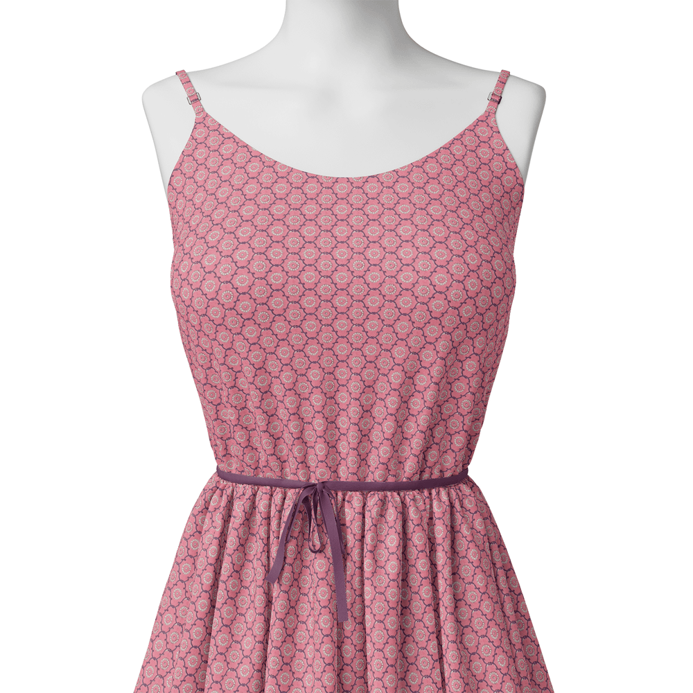 Hot Pink Summer Quatrefoil Digital Printed Fabric - FAB VOGUE Studio®