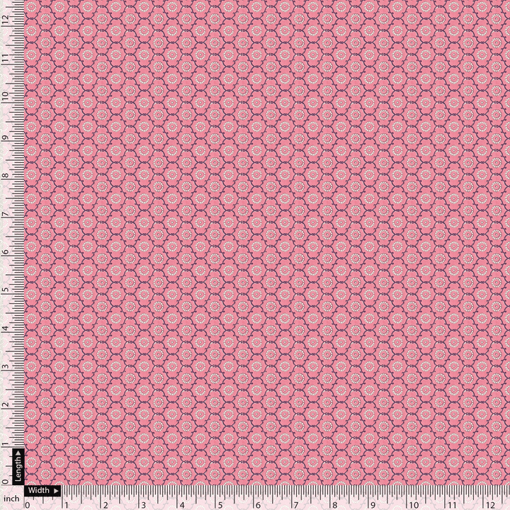 Hot Pink Summer Quatrefoil Digital Printed Fabric - FAB VOGUE Studio®