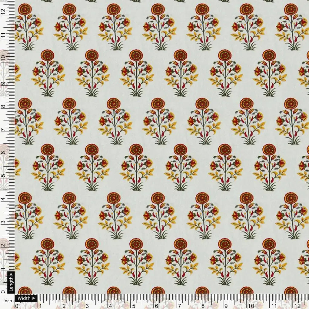 Multicolor Floral & Leaves Semless Printed Fabric – js 0 ma07144 108 multicolor floral and leaves semless printed fabric 2