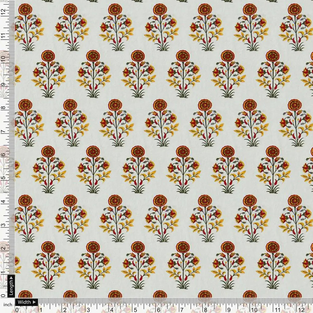 Multicolor Floral & Leaves Semless Printed Fabric – js 0 ma07144 110 multicolor floral and leaves semless printed fabric 2