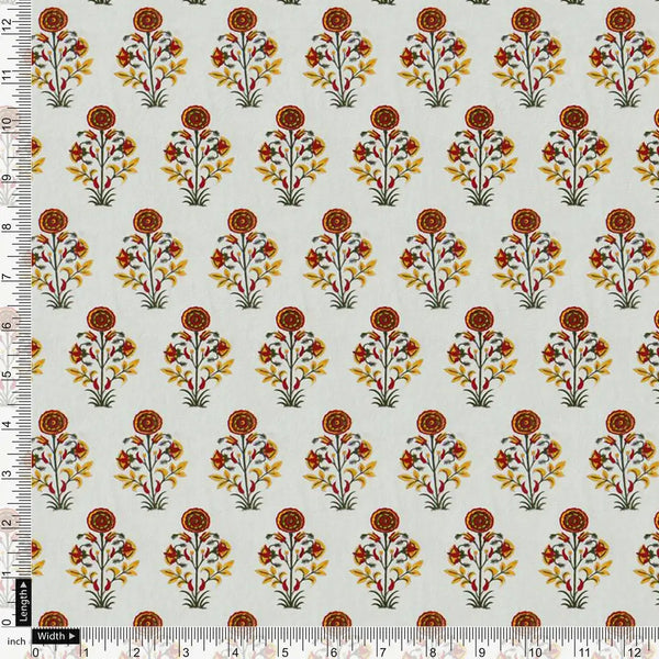 Multicolor Floral & Leaves Semless Printed Fabric – js 0 ma07144 110 multicolor floral and leaves semless printed fabric 2 - alternate view