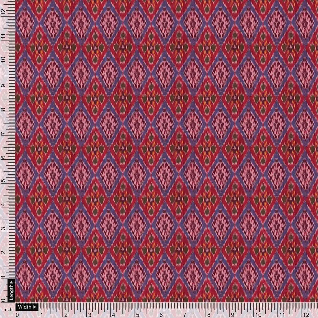 Maroon Ikat-Patola Type Pattern Design Printed Fabric – js 0 ma08322 110 maroon ikat patola type pattern design printed fabric 3