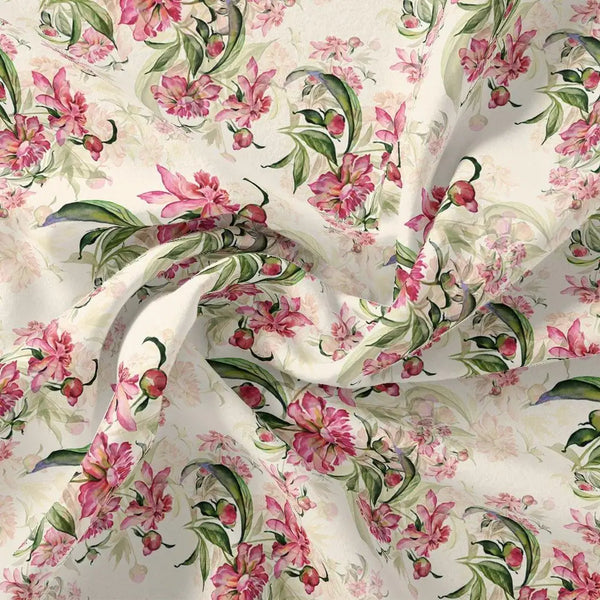Beautiful Pink Calendula Flower Digital Printed Fabric – js 0 ma08529 110 beautiful pink calendula flower digital printed fabric 1