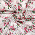 Beautifull Pink Calendula Flower Digital Printed Fabric - Japan Satin – js 0 ma08529 110 beautifull pink calendula flower digital printed fabric japan satin 1