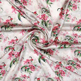 Beautifull Pink Calendula Flower Digital Printed Fabric - Japan Satin – js 0 ma08529 110 beautifull pink calendula flower digital printed fabric japan satin 1