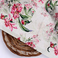 Beautifull Pink Calendula Flower Digital Printed Fabric - Japan Satin – js 0 ma08529 110 beautifull pink calendula flower digital printed fabric japan satin 2