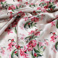 Beautifull Pink Calendula Flower Digital Printed Fabric - Japan Satin – js 0 ma08529 110 beautifull pink calendula flower digital printed fabric japan satin 3