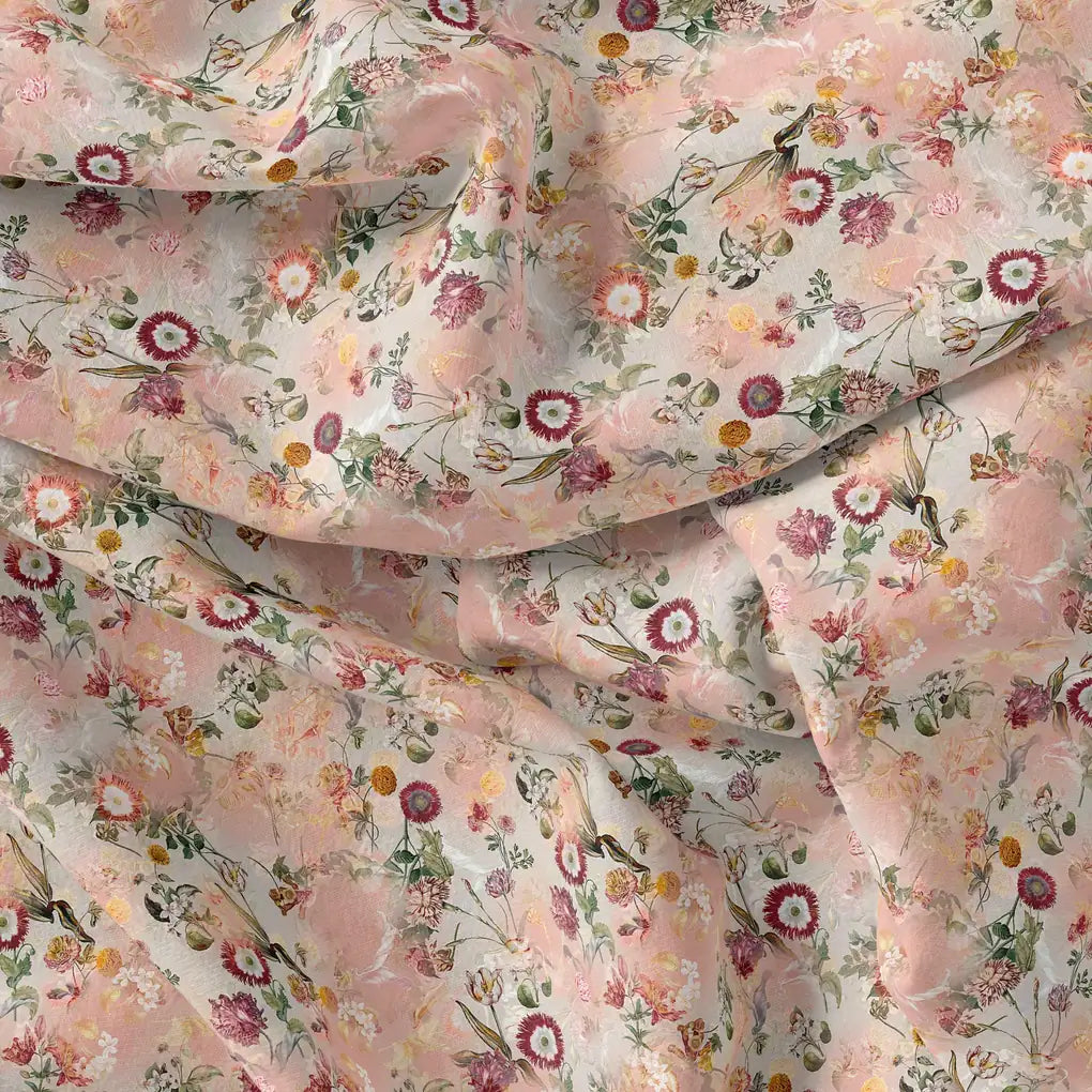 Multicolour Sunflower With Green Leaves Digital Printed Fabric – js 0 ma08599top 110 multicolour sunflower with green leaves digital printed fabric 4