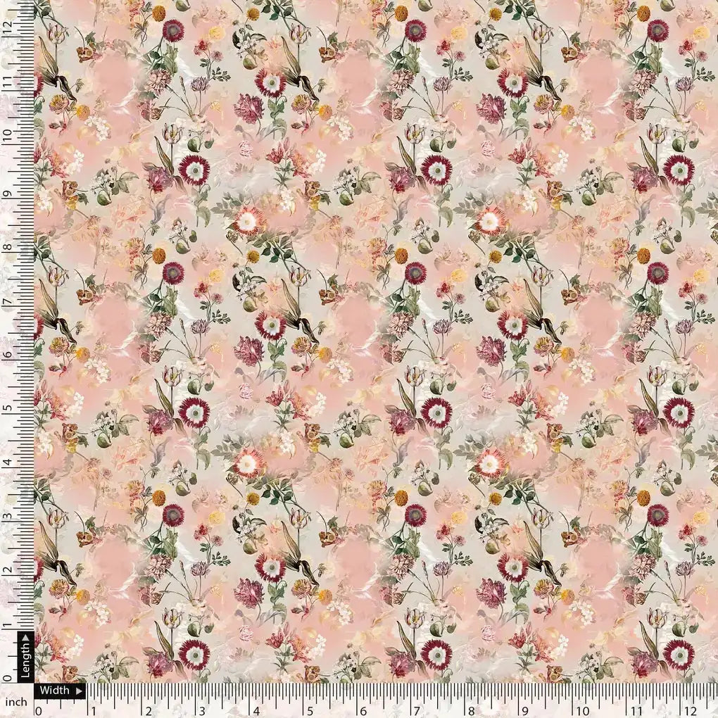 Multicolour Sunflower With Green Leaves Digital Printed Fabric – js 0 ma08599top 110 multicolour sunflower with green leaves digital printed fabric 5