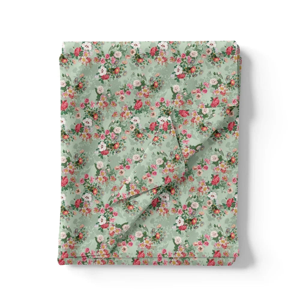 White Daisy With Red Roses Floral Digital Printed Fabric – js 0 ma08602 110 white daisy with red roses floral digital printed fabric 3