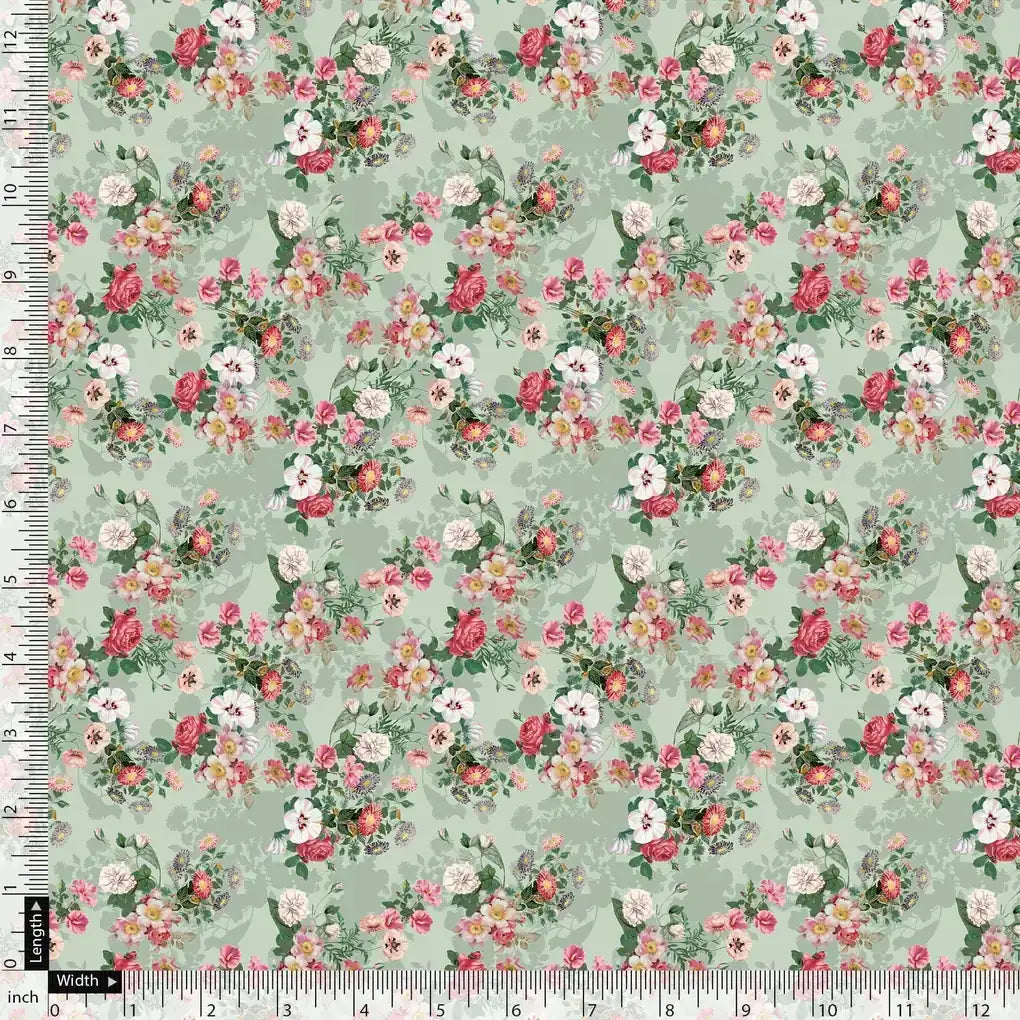 White Daisy With Red Roses Floral Digital Printed Fabric – js 0 ma08602 110 white daisy with red roses floral digital printed fabric 5