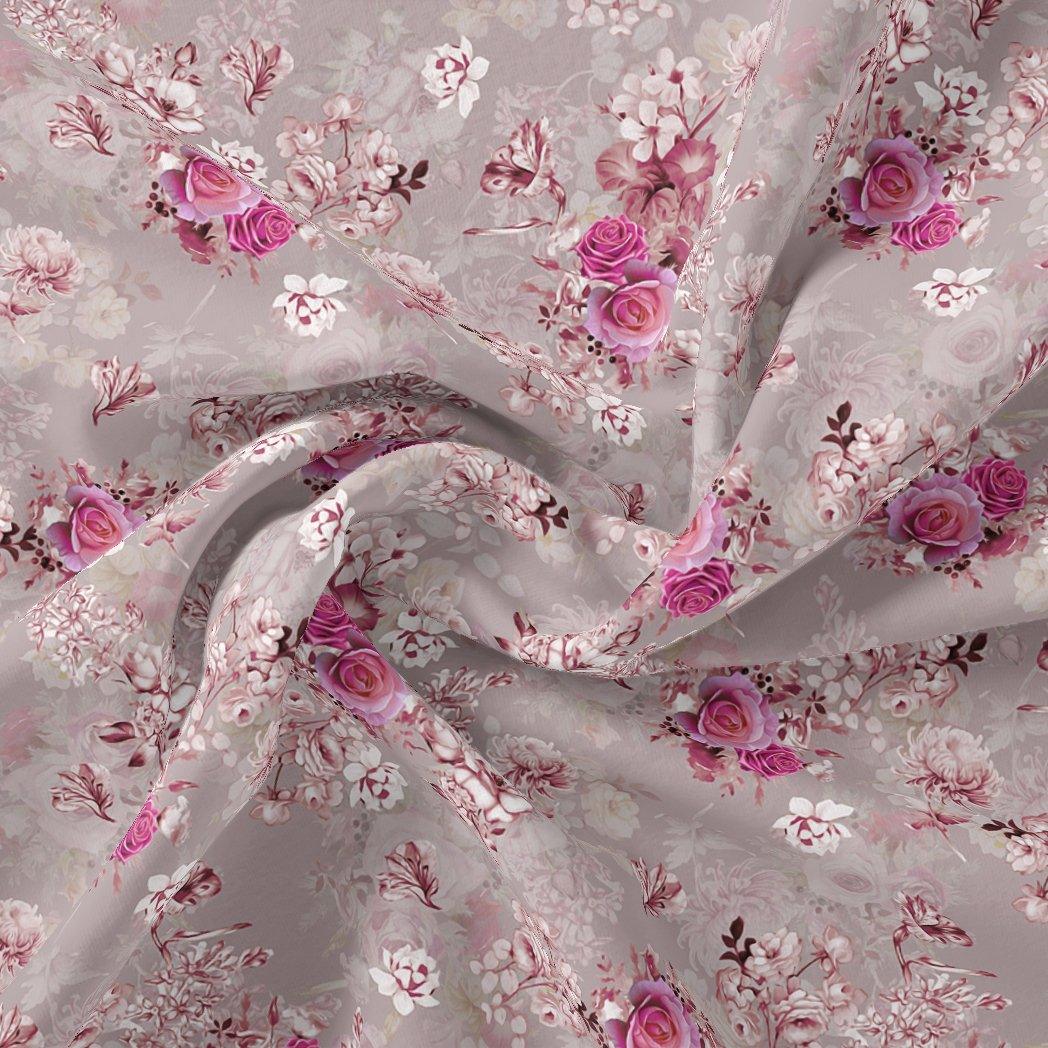 Tiny Roses Of Seamless Pattern Digital Printed Fabric - FAB VOGUE Studio®