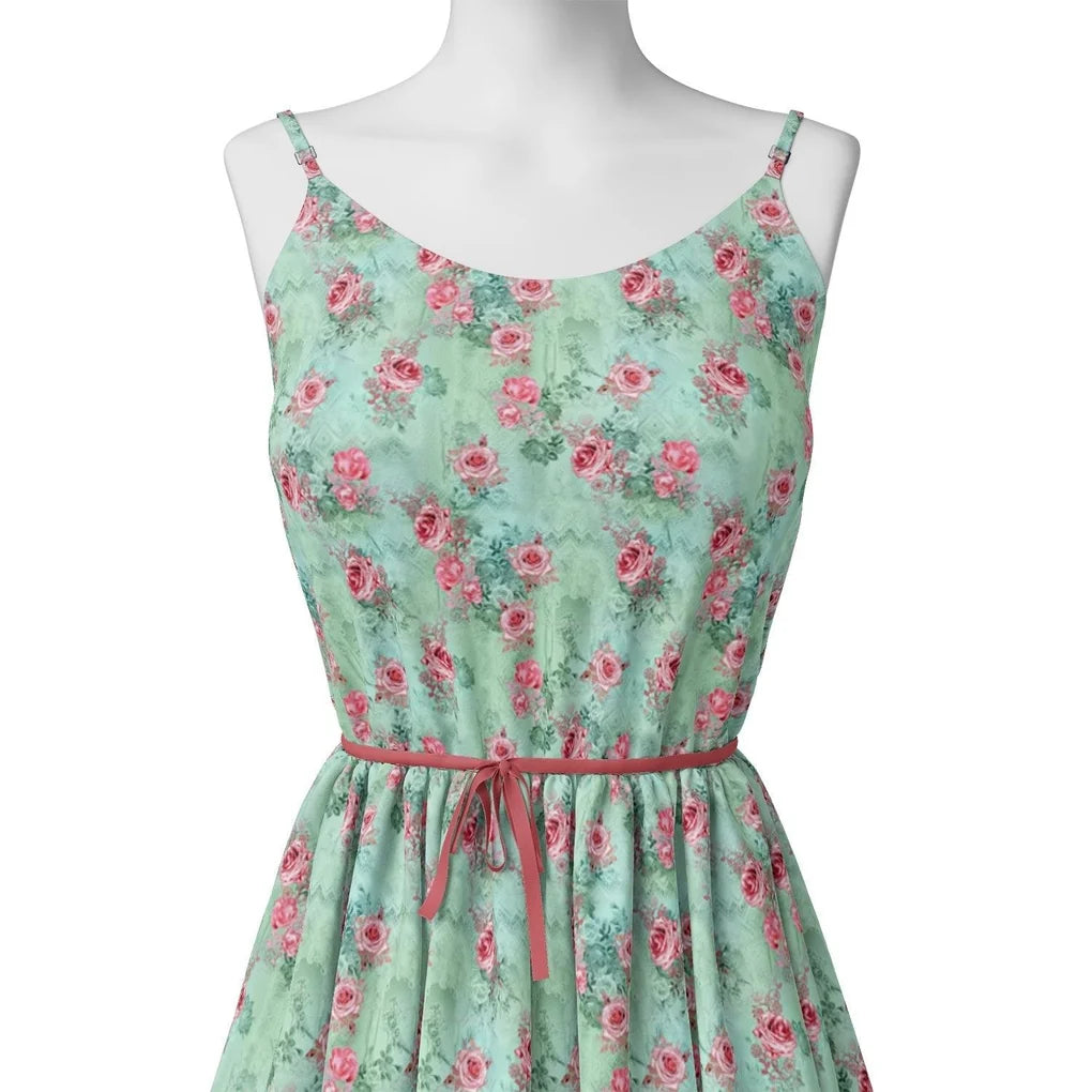 Pink Roses With Pista Background Roses Digital Printed Fabric – js 0 ma08612 110 pink roses with pista background roses digital printed fabric 2