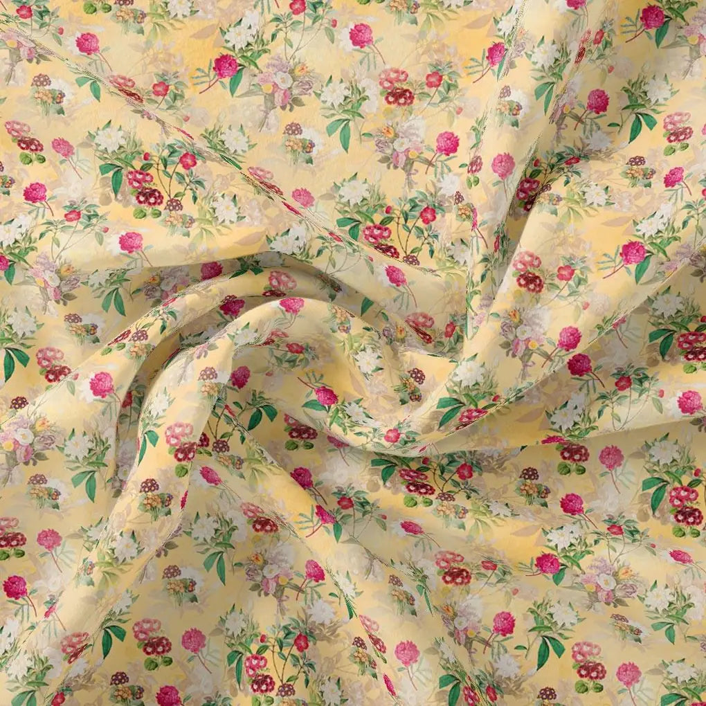 White Lily With Cherry Blossom Floral Flower Digital Printed Fabric – js 0 ma08613 110 white lily with cherry blossom floral flower digital printed fabric 1