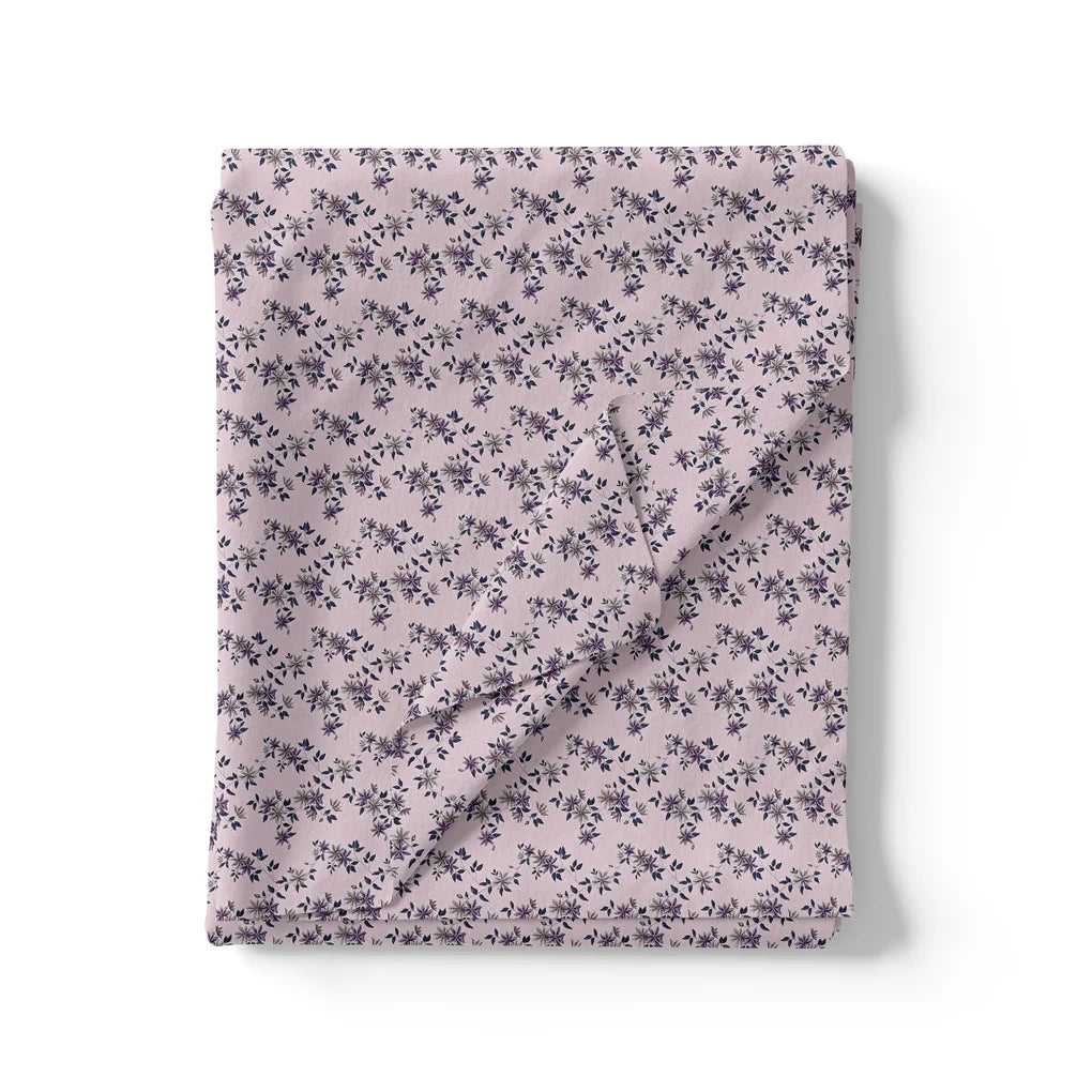 Tiny Blue Leaves With Flower Digital Printed Fabric – js 0 ma08640 110 tiny blue leaves with flower digital printed fabric 3