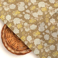 Beautiful Floral Vine Over Brown Base Digital Printed Fabric – js 0 ma09110 110 beautiful floral vine over brown base digital printed fabric 2