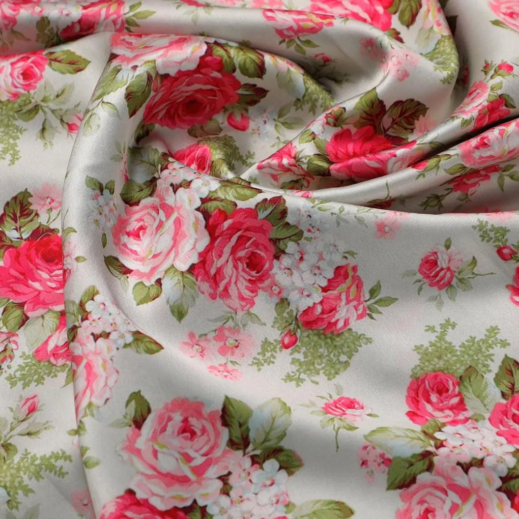 Bunch Of Flower White Orchid Digital Printed Fabric - Japan Satin – js 0 ma09113 110 bunch of flower white orchid digital printed fabric japan satin 3