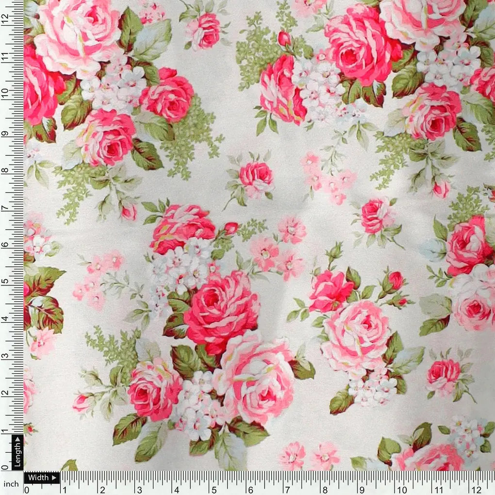 Bunch Of Flower White Orchid Digital Printed Fabric - Japan Satin – js 0 ma09113 110 bunch of flower white orchid digital printed fabric japan satin 4