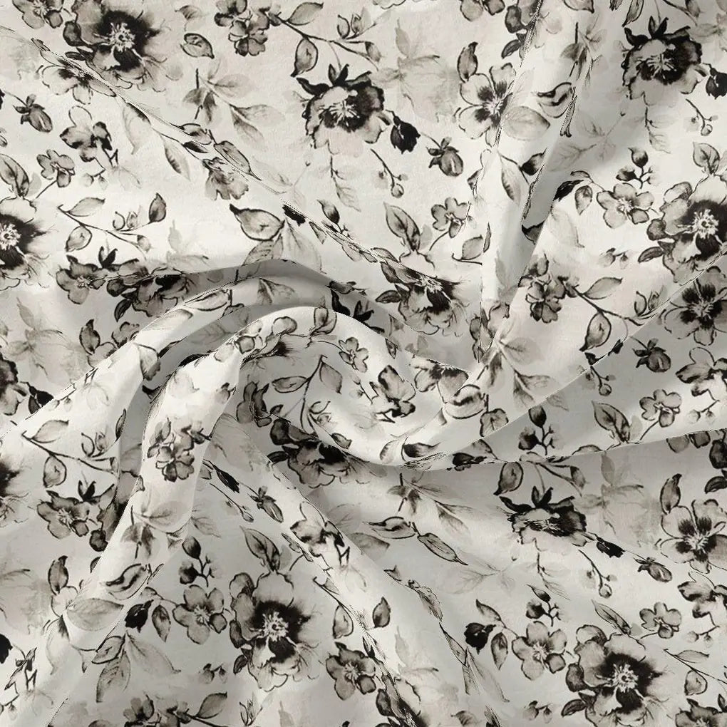 Black And White Orchid Digital Printed Fabric – js 0 ma09708 110 black and white orchid digital printed fabric 1