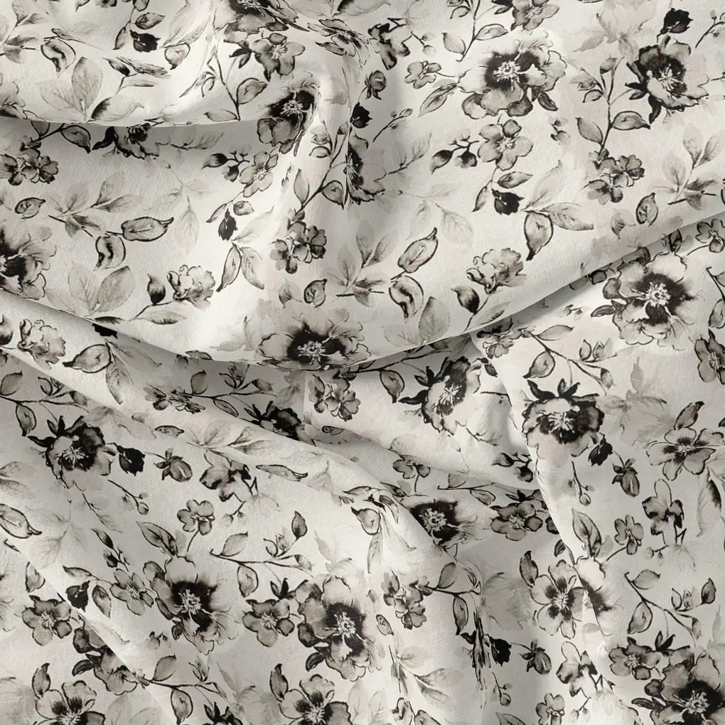 Black And White Orchid Digital Printed Fabric – js 0 ma09708 110 black and white orchid digital printed fabric 3