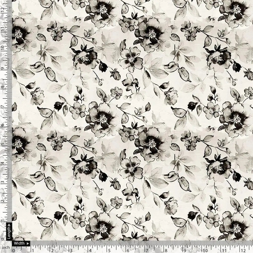 Black And White Orchid Digital Printed Fabric – js 0 ma09708 110 black and white orchid digital printed fabric 4