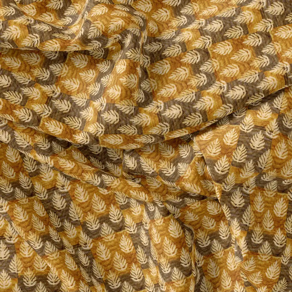 Tiny Walnut Yellow Leaves Digital Printed Fabric – js 0 ma2137 110 tiny walnut yellow leaves digital printed fabric 1