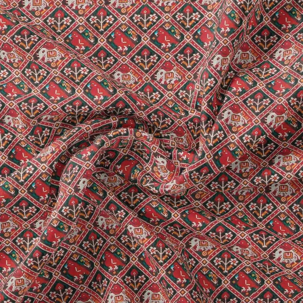 Wedding Patola Design Digital Printed Fabric – js 0 ma3544 110 wedding patola design digital printed fabric 1
