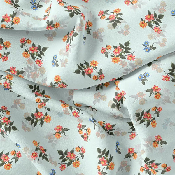 Floating Yellow Sunflower With Green Leaves Digital Printed Fabric – js 0 ta 05696 110 floating yellow sunflower with green leaves digital printed fabric 1