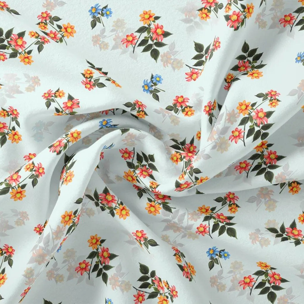 Floating Yellow Sunflower With Green Leaves Digital Printed Fabric – js 0 ta 05696 110 floating yellow sunflower with green leaves digital printed fabric 3