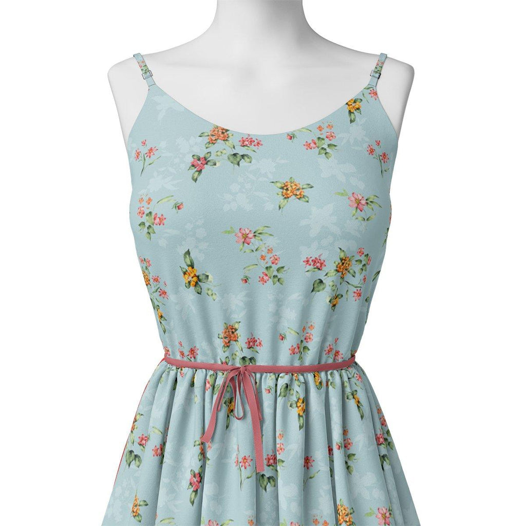 Tiny Oil Paint Florish Flower Orange Digital Printed Fabric – js 0 ta 05699 110 tiny oil paint florish flower orange digital printed fabric 2