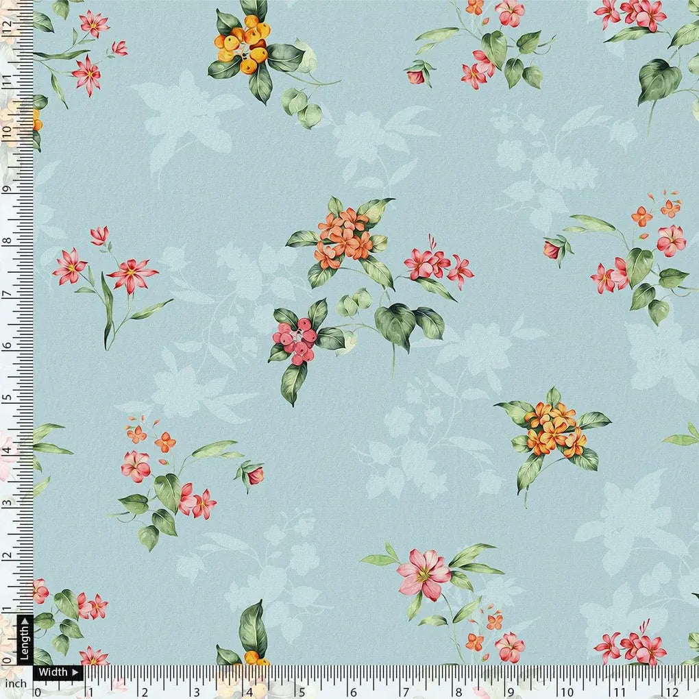 Tiny Oil Paint Florish Flower Orange Digital Printed Fabric – js 0 ta 05699 110 tiny oil paint florish flower orange digital printed fabric 4