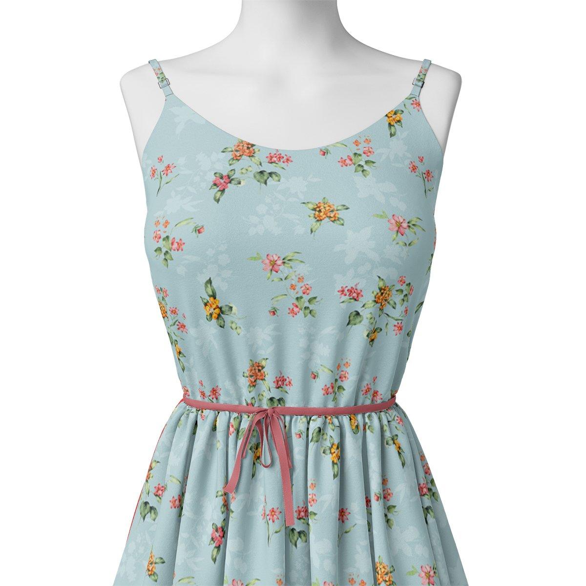 Tiny Oil Paint Florish Flower Orange Digital Printed Fabric - Japan Satin – js 0 ta 05699 110 tiny oil paint florish flower orange digital printed fabric japan satin 2