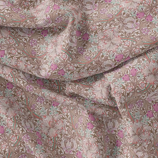 Festive Curve Design Pink Doted Flower Digital Printed Fabric – js 0 ta 06000 110 festive curve design pink doted flower digital printed fabric 2 - alternate view