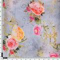 Bright Vintage Pink With Orange Rose Digital Printed Fabric - Japan Satin – js 0 ta 06446 110 bright vintage pink with orange rose digital printed fabric japan satin 4