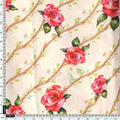 Autumnal Red Roses With Leaves Digital Printed Fabric - Japan Satin – js 0 ta 06478 110 autumnal red roses with leaves digital printed fabric japan satin 4