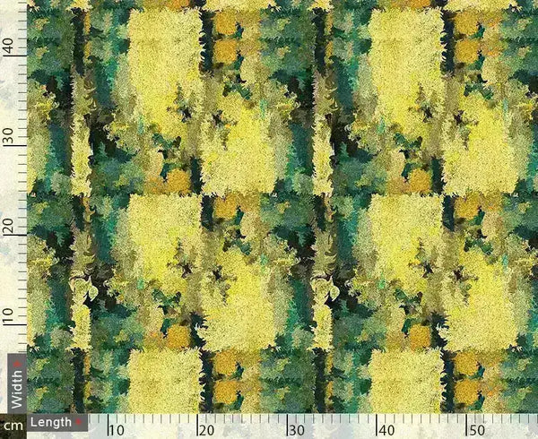 Rustic Green And Yellow Block Repeat Digital Printed Fabric – js 0 ta0005 110 rustic green and yellow block repeat digital printed fabric 2 - alternate view