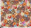 Shells And Flowers Digital Printed Fabric – js 0 ta0020 110 shells and flowers digital printed fabric 3