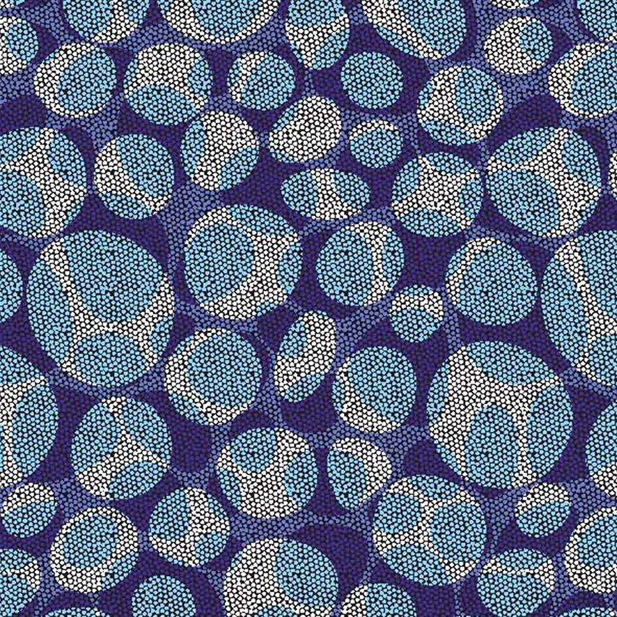 Seamless Blue Stones Digital Printed Fabric - FAB VOGUE Studio®