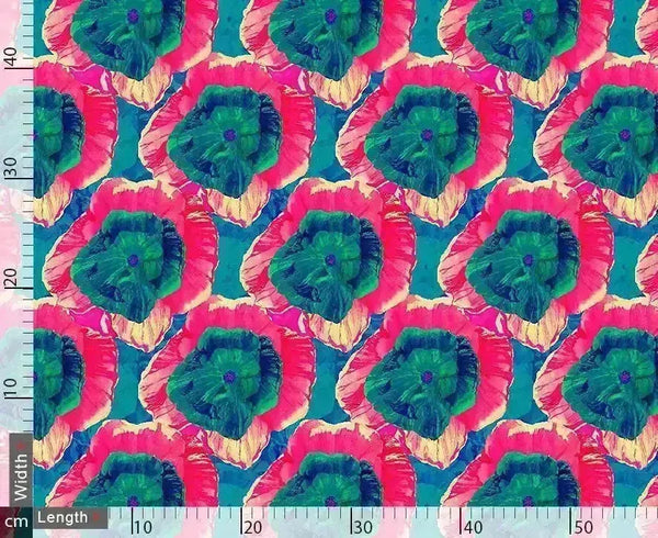 Pink And Rama Green Flower Patch – js 0 ta0032 110 pink and rama green flower patch 2 - alternate view